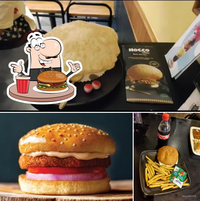 Try out a burger at Hocco Eatery Ahmedabad One mall