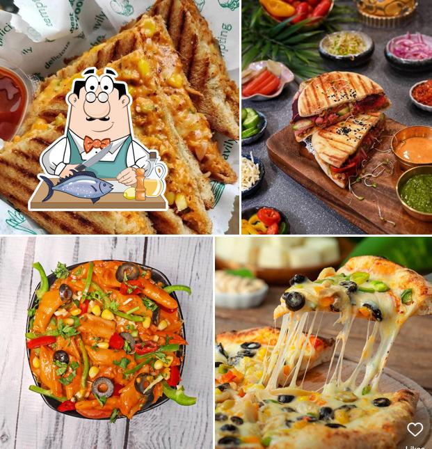 Grilled salmon at Pizza point