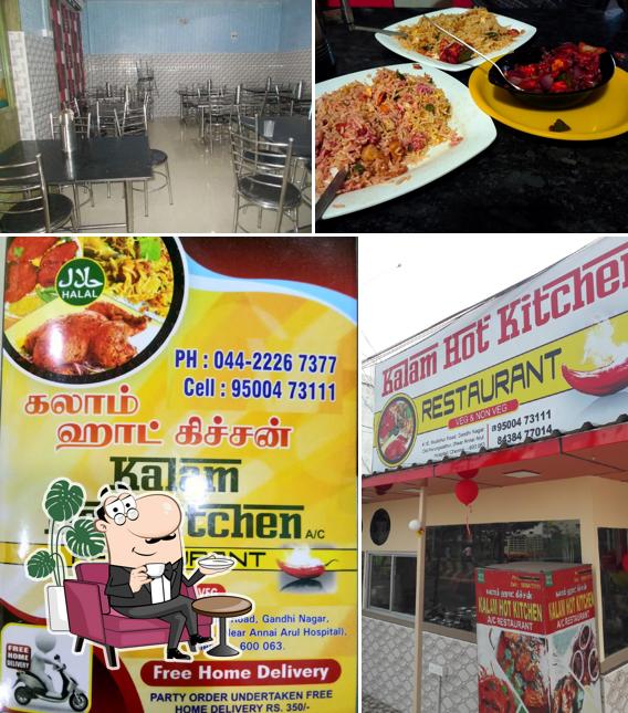 The interior of Kalam Hot Kitchen Restaurant A/c