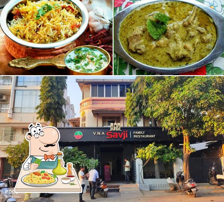 Food at New V.N.A.Savji Family Restaurant
