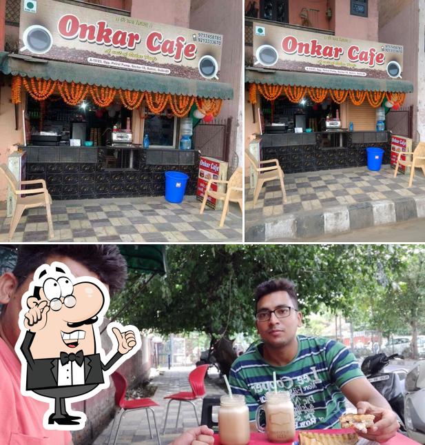The interior of Onkar Cafe