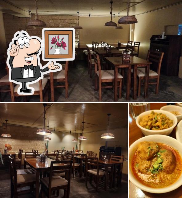 The photo of interior and food at Oziano - The Taste Of Undivided Bangla