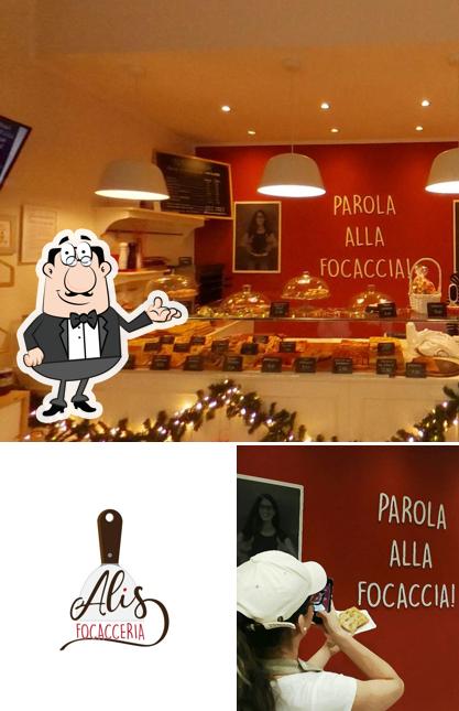 Gli interni di Alis Focacceria