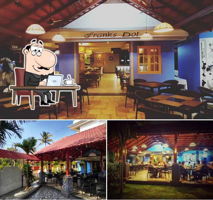 The interior of Frank's Dot Wine and Dine