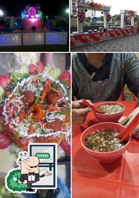 Check out the image showing exterior and food at Shrinath Restaurant
