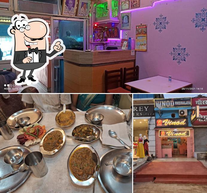 The interior of Vinod Restaurant (Bhojnalaya) JAIN FOOD, NO ONION, NO GARLIC