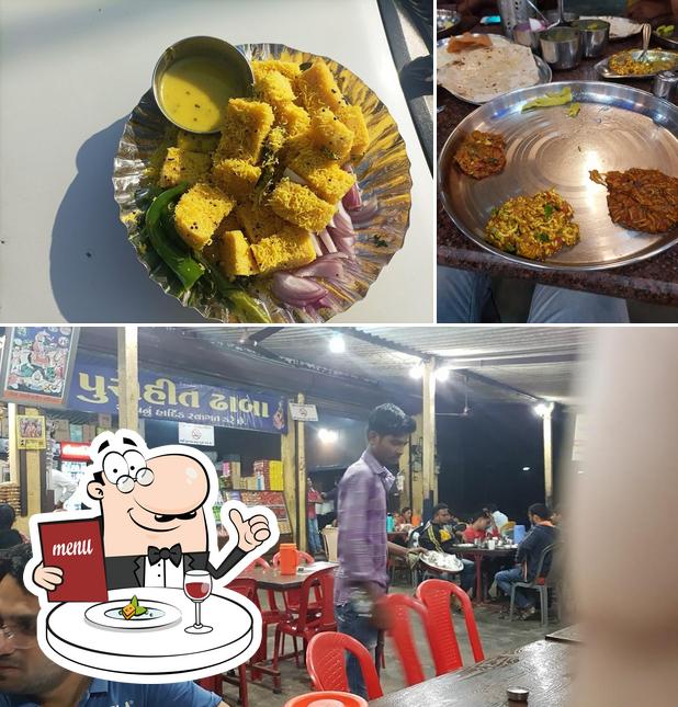 This is the image showing food and interior at Purohit Dhaba