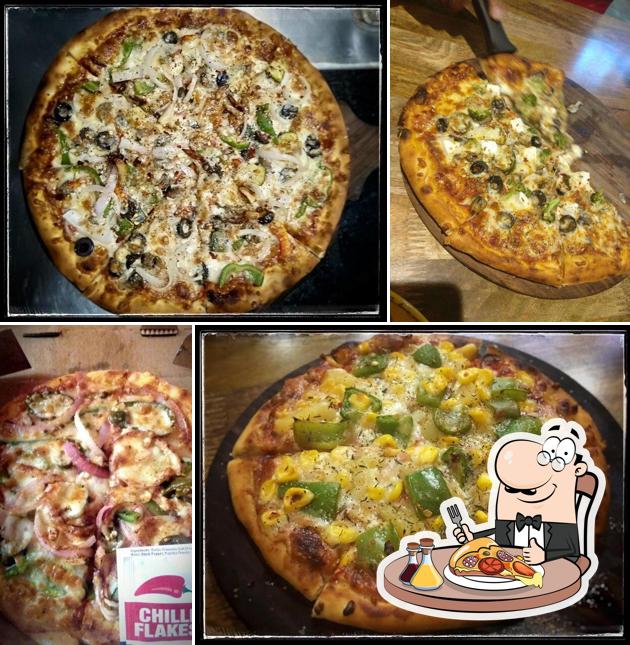 Try out pizza at Red Flames Pizzeria