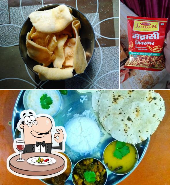 Food at Jalaram bhojanalay & mixtures