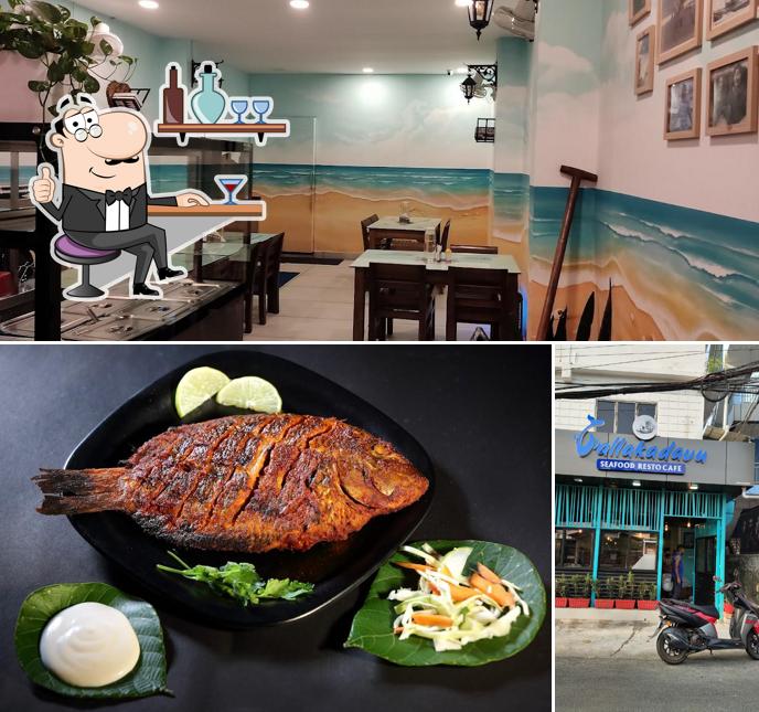 The interior of VALLAKKADAVU RESTAURANT