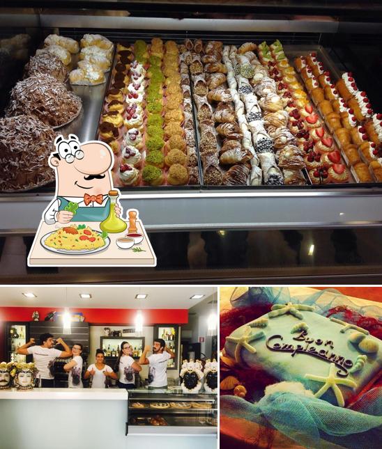 Questa è la foto che presenta la cibo e interni di Triolo Café