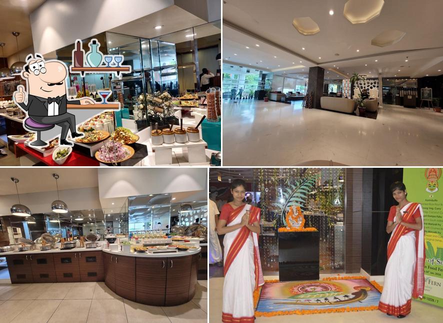 The interior of Waves Multi Cuisine Restaurant