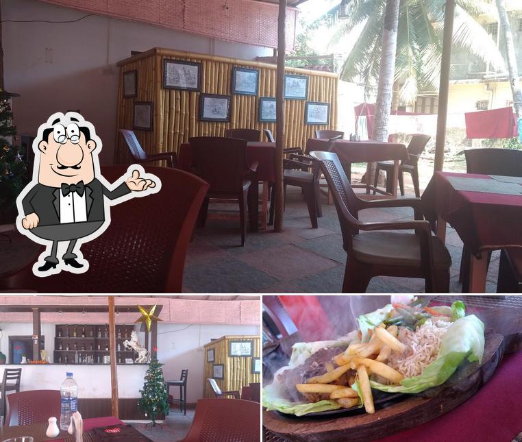 This is the picture depicting interior and food at A Date With Me Restaurant & Bar