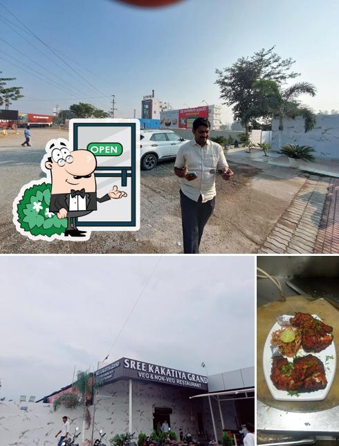 The picture of exterior and meat at Sree Kakatiya Grand
