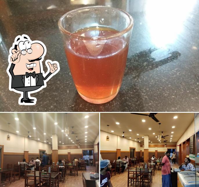 The restaurant's interior and beer