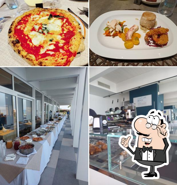 La interni e cibo del ristorante