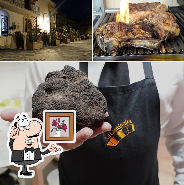 Questa è la immagine che raffigura la interni e cibo di La Cantinella al borgo