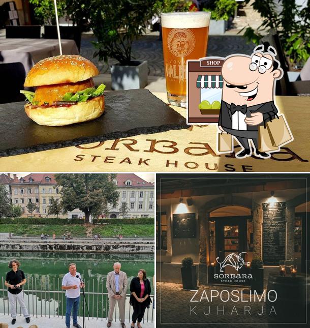 La esterno e birra del ristorante