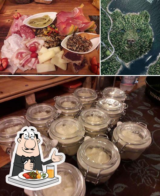 La cibo e esterno del ristorante