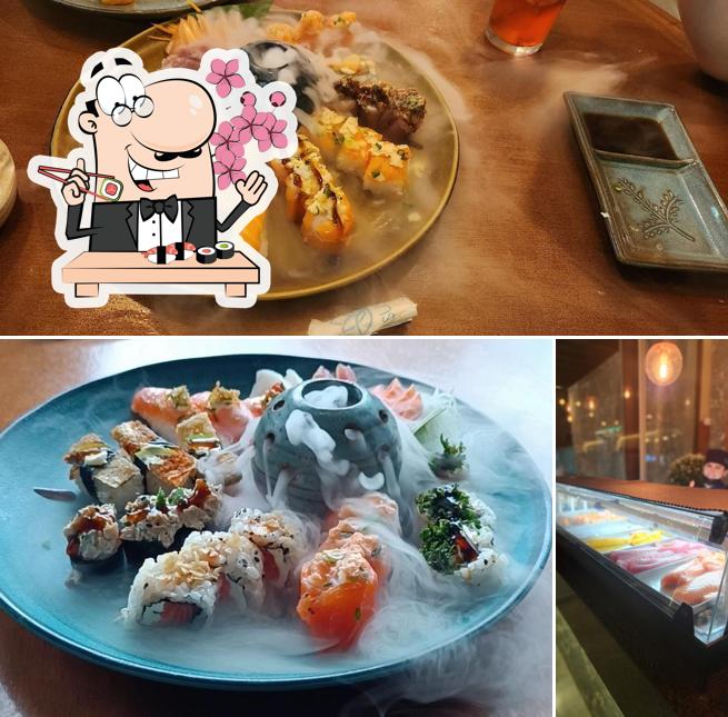 Rolos de sushi são oferecidos por Tor Sushi Restaurante Japonês, com Rodízio