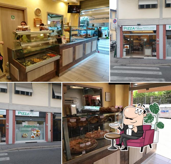Gli interni di Pizza Chiara