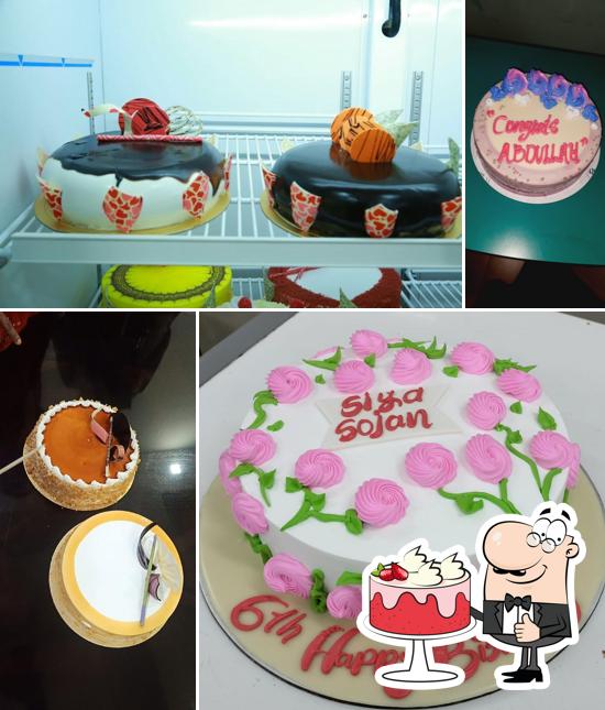Red velvet cake at Quality Bakers Pump Jn