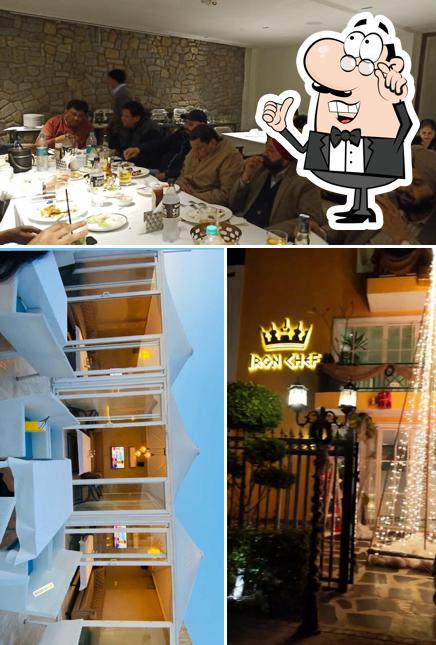 Take a seat at one of the tables at Rock By Iron Chef