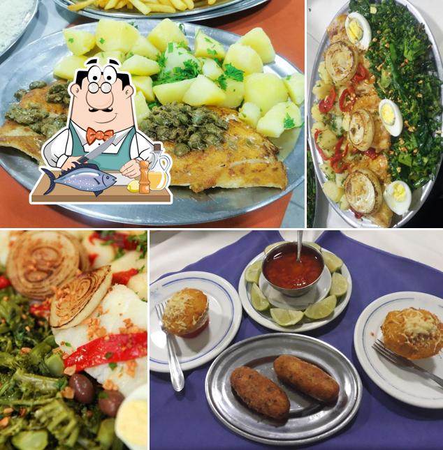 Salmão grelhado em Cantina do Marinheiro