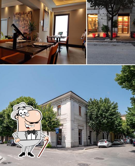 La esterno e interni del ristorante