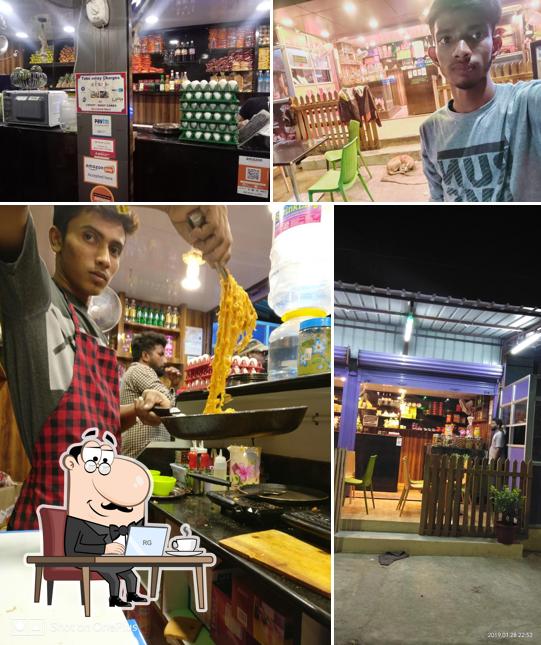 The interior of Mr Tea the container Cafe