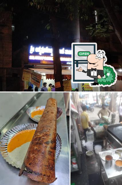 This is the photo showing exterior and food at Sri Annapoorneshwari Dose point And Gents PG