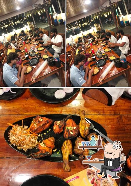 Check out the image showing interior and food at Sri Maryadaramanna Family Restaurant