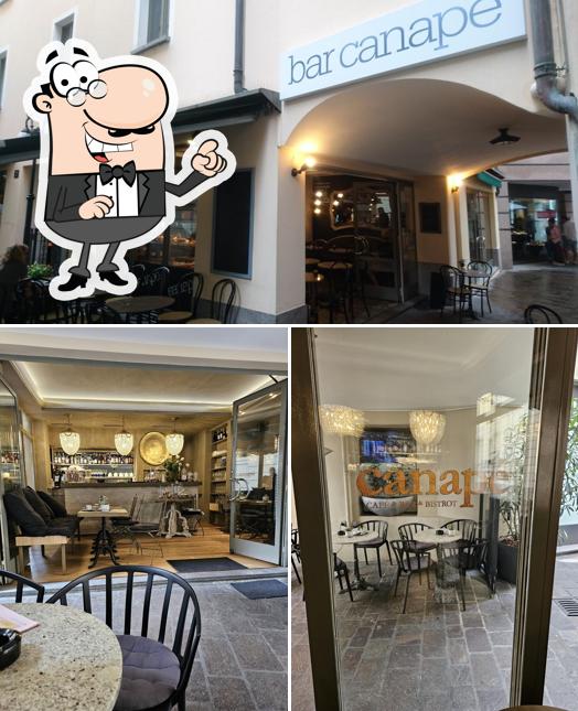 Dai un'occhiata agli interni di Canapé Bar