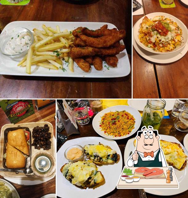 Fish and chips at Cafe Delhi Heights