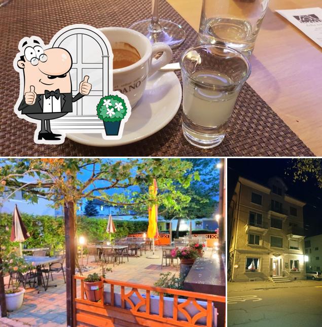 La foto della esterno e cibo di Ristorante Pizzeria Della Torre