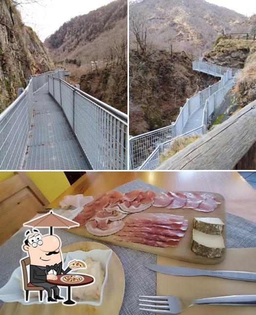 Tra le diverse cose da Ristorante Rododendro si possono trovare la esterno e cibo