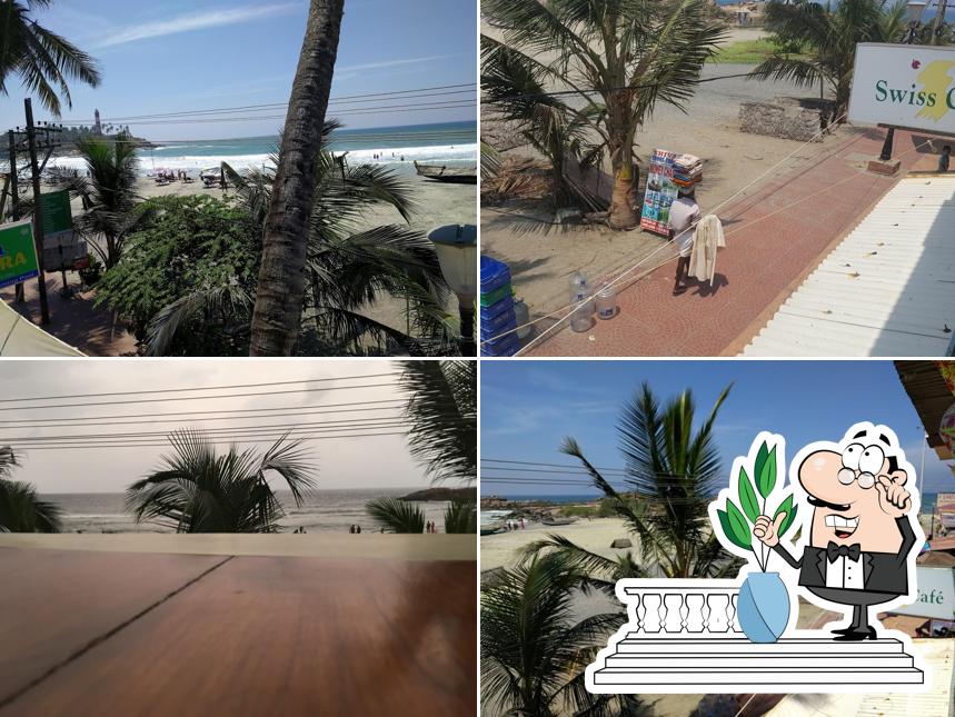 The exterior of Swiss Cafe