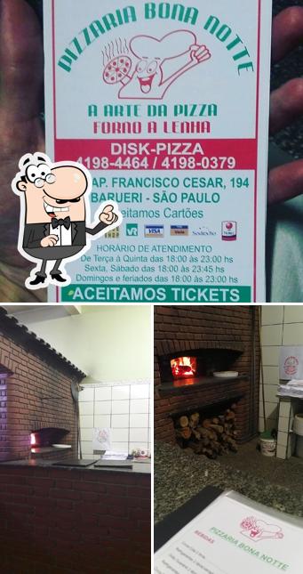 O interior do Pizzaria Bona Notte
