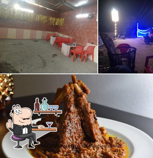 This is the picture showing interior and food at Mannat restaurant