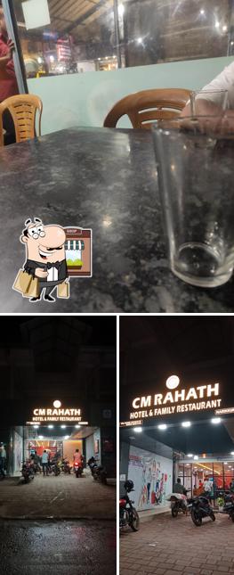 This is the image showing exterior and interior at Rahath hotel