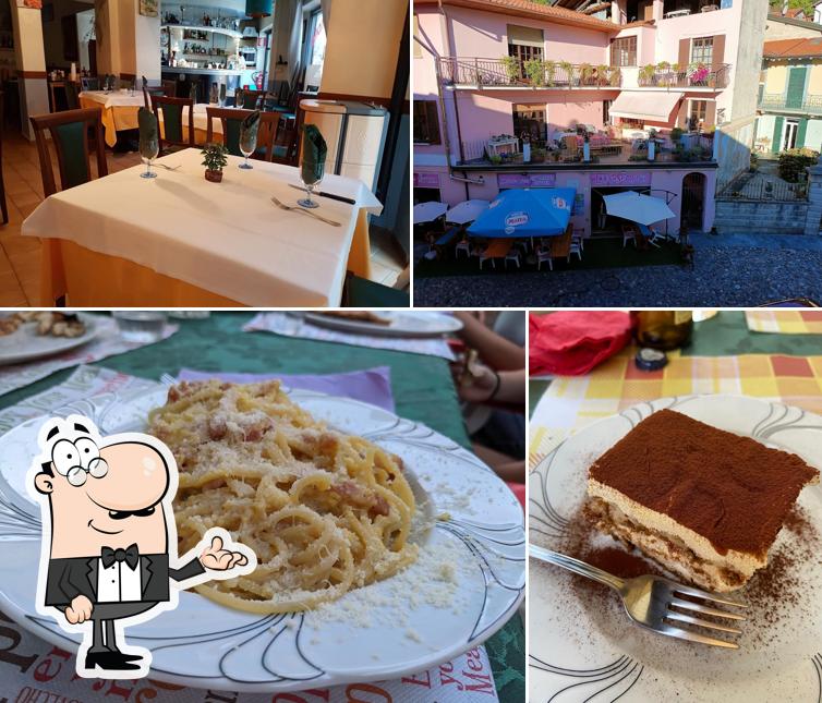 La interni e cibo del ristorante