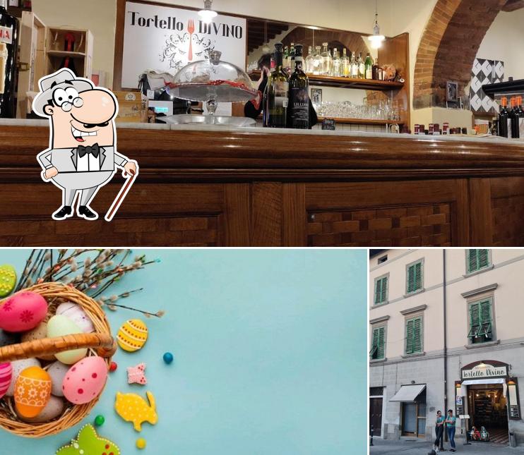 La esterno e cibo del ristorante