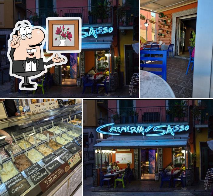 Gli interni di Cremeria del Sasso