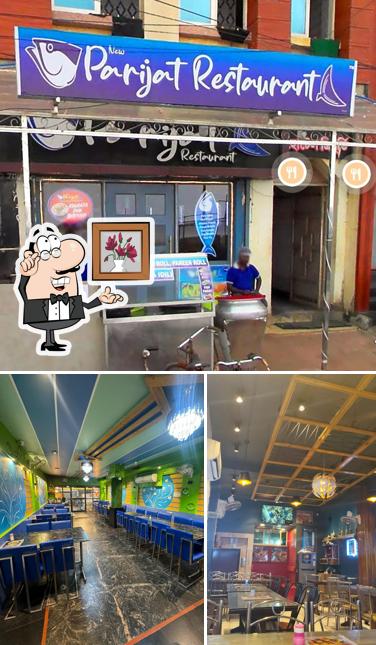 This is the picture displaying interior and exterior at New Parijat Restaurant