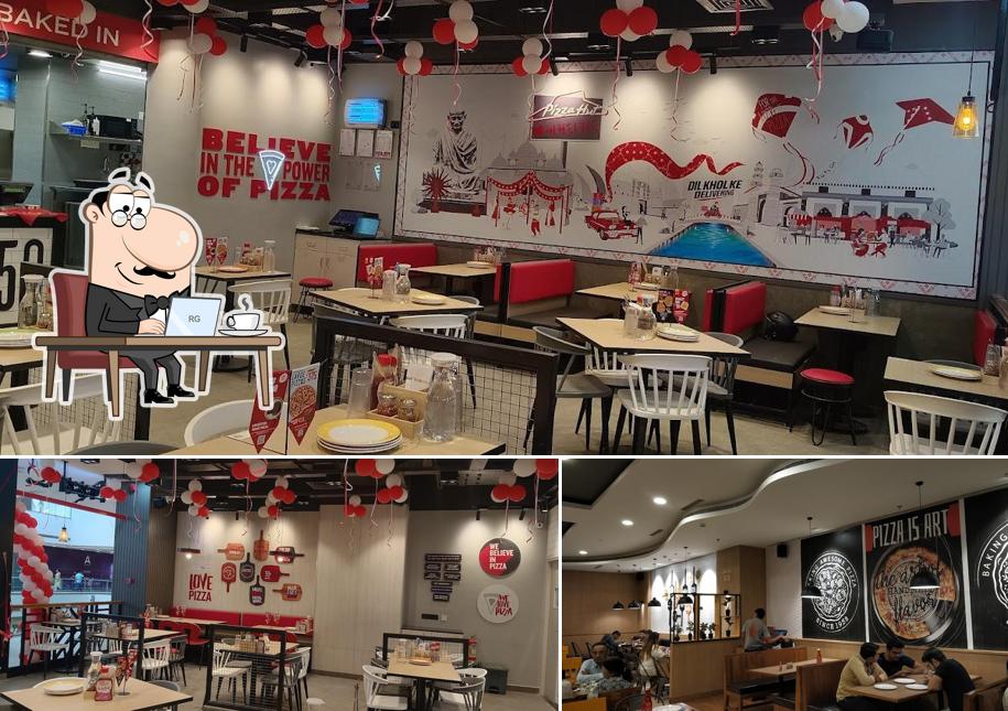The interior of Pizza Hut Vastrapur, Ahmedabad