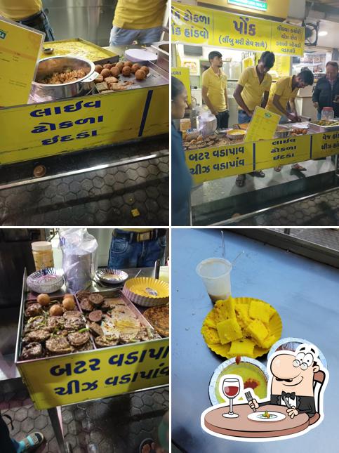 Food at Milan's Live Dhokla & Masala Chaas