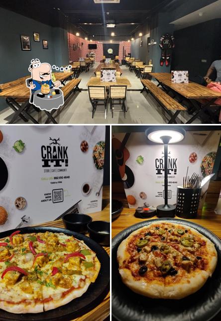 The photo of food and interior at Crank It!