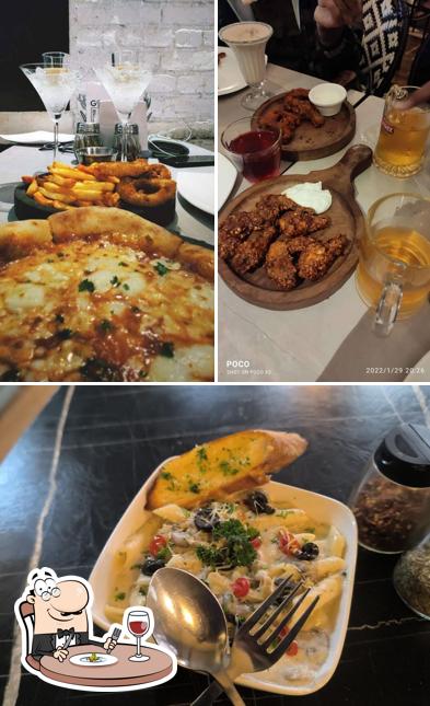 The restaurant's food and beverage