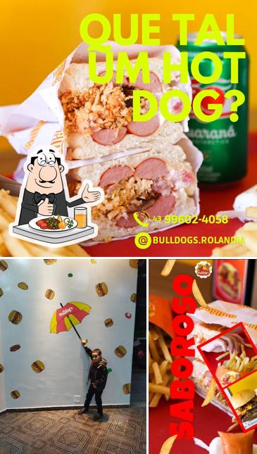 Comida em bulldogs rolandia