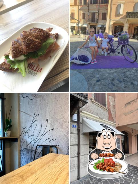 Tra le diverse cose da Bar la Rotondina .9 si possono trovare la cibo e interni